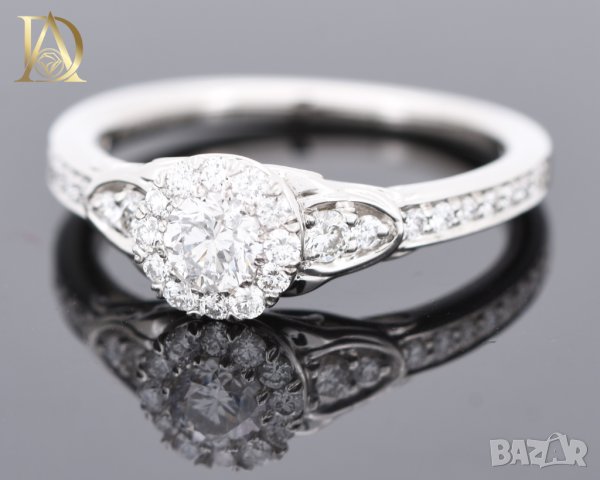 Нов Златен Пръстен с 0.82кт Естествени Диаманти, снимка 2 - Пръстени - 42936255