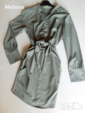 Рокля в зелено , снимка 3 - Рокли - 51984767