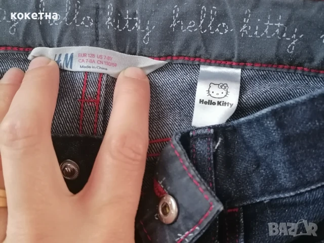 H&M дънки Hello Kitty , снимка 2 - Детски панталони и дънки - 50635088