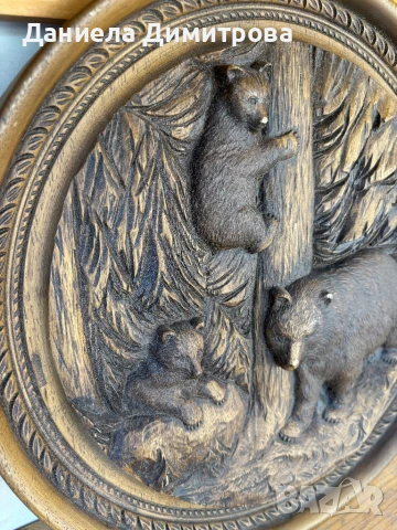 Две релефни картини с ловни мотиви, подобни на дърво , Канада, снимка 9 - Други - 51333788