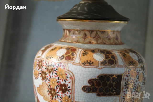 Китайска порцеланова лампа, снимка 8 - Антикварни и старинни предмети - 50798571