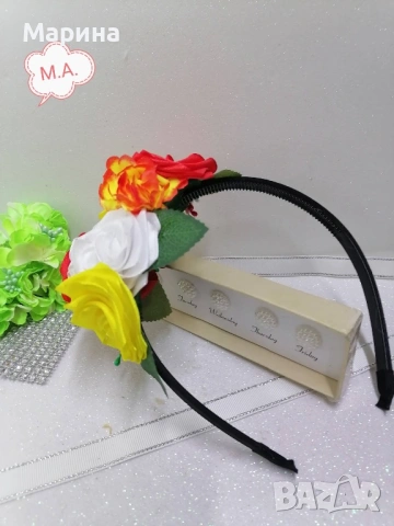 Китка за глава, вариант 3, снимка 7 - Шноли, диадеми, ленти - 45361182