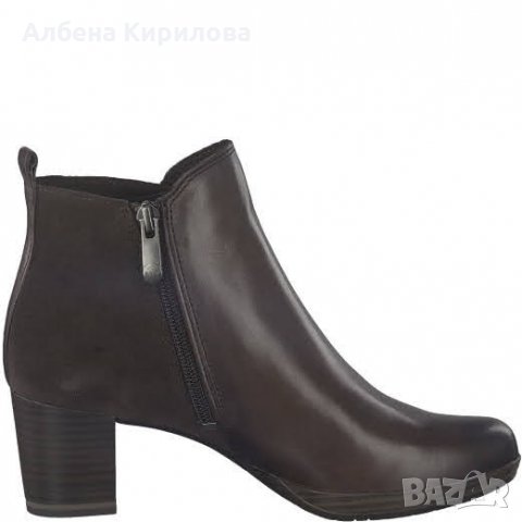 Нови естеств. немски боти, Мarco Tozzi, 41 н-р, кафе, снимка 3 - Дамски боти - 35039497