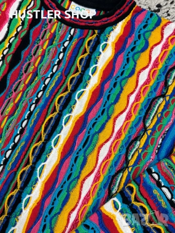 Мъжки пуловер COOGI AUSTRALIA VINTAGE 80/90s. Размер XL, снимка 2 - Пуловери - 53215250