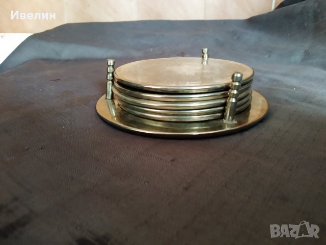 комплект посребрени подложки за чаши, снимка 3 - Антикварни и старинни предмети - 28133890