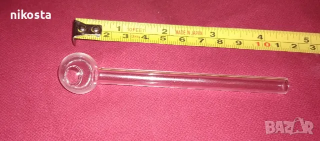 Стъклена лула, фифка, стъклени лули за пушене, бонг, наргиле, снимка 1