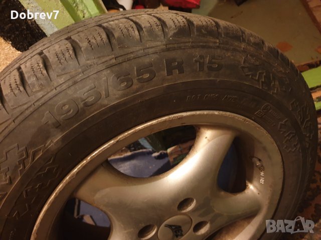 Алуминиеви джанти AEZ със зимни гуми Continental - 195/65/15, снимка 1 - Гуми и джанти - 33013709