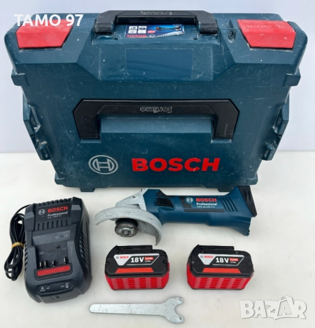 BOSCH GWS 18V-125 V-Li - Акумулаторен ъглошлайф 2x18V 5.0Ah