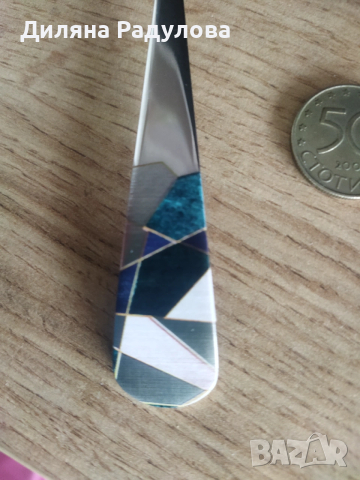 3 бр. метални декоративни лъжици, снимка 2 - Прибори за хранене, готвене и сервиране - 53426243