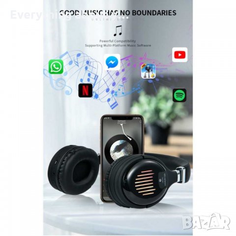Безжични Bluetooth стерео геймърски слушалки с еквалайзер, снимка 4 - Bluetooth слушалки - 34684662