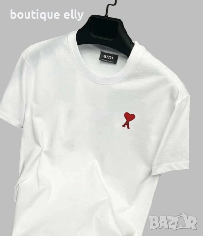 мъжка тениска в бяло и черно