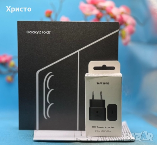 НОВ!!! Samsung Galaxy Z Fold7, 12GB RAM, 256GB, 5G, Blue Shadow + оригинален адаптер , снимка 2 - Samsung - 52940643
