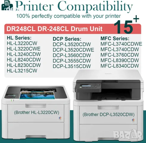 HenceBuy DR248CL комплект барабани за Brother (4 броя), снимка 2 - Консумативи за принтери - 50423119
