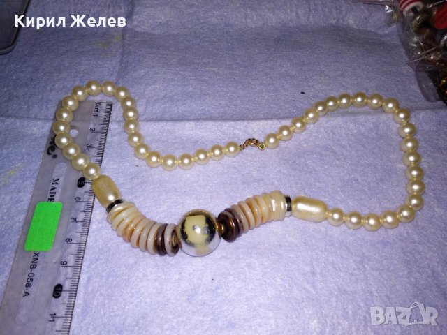 СТАР ВИНТИДЖ ГЕРДАН ПЕРЛЕН ТИП РЕТРО БИЖУ КОЛИЕ 34684, снимка 2 - Антикварни и старинни предмети - 39142193