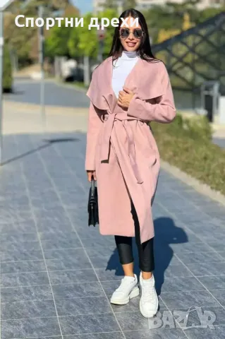 дълги дамски преходи палта с коланче и джобове в 5 цвята,ПРОМОЦИЯ 38лв, снимка 3 - Палта, манта - 49161779