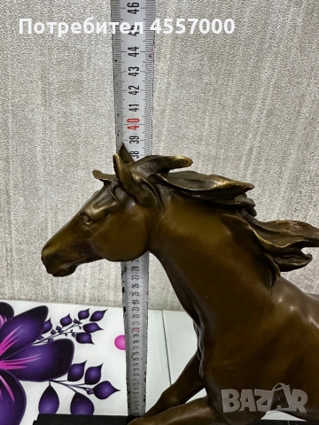 Луксозна бронзова скулптура „Препускащ кон“ – 10 кг, модел на P.J. Mêne, снимка 3 - Антикварни и старинни предмети - 53405755