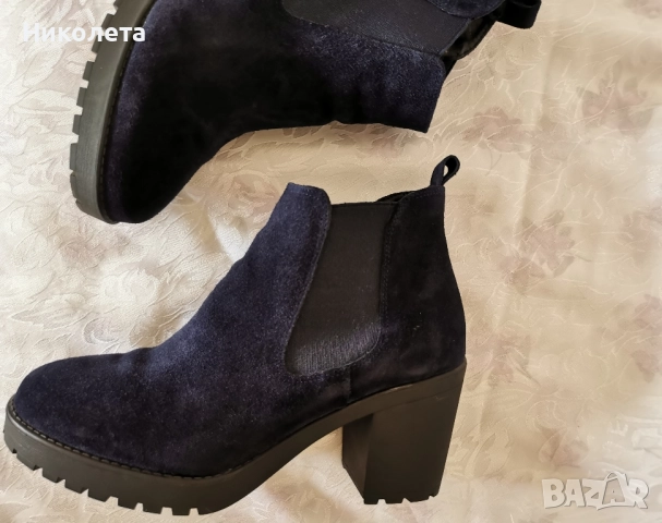 Дамски боти от велур, снимка 8 - Дамски боти - 51997353