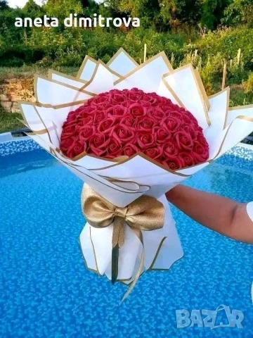 Вечни букети , снимка 3 - Ръчно изработени сувенири - 53053722