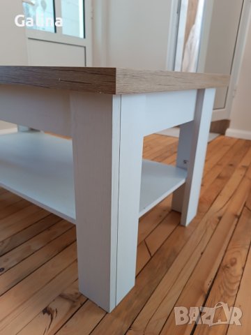 Холна маса MARKSKEL 60x110 бяла/дъб, снимка 3 - Маси - 43799474