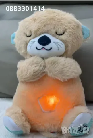 Плюшена Видра Бял шум Нежни звуци за успокояване , снимка 3 - Плюшени играчки - 48253187