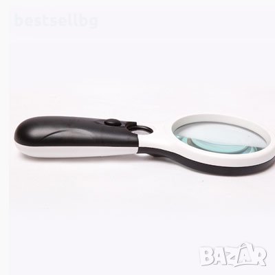 Ръчна лупа 3 LED осветление увеличение 3Х и 45Х офис четене микроскоп часовникарска златарска бижута, снимка 4 - Други инструменти - 9636611