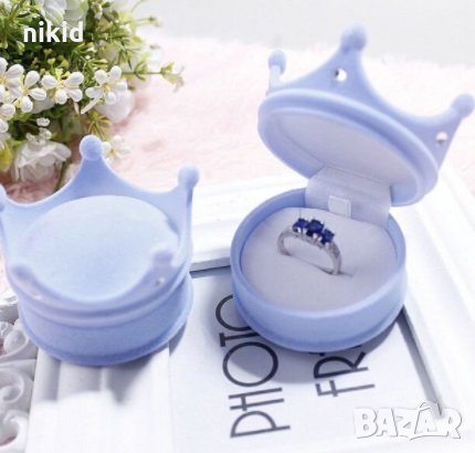 Корона кутия кутийка бижутерска за подарък бижу пръстен колие обеци, снимка 2 - Други - 32677688