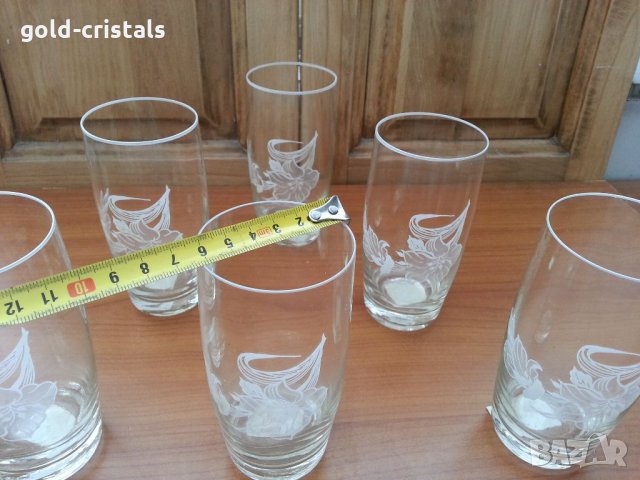 Ретро стъклени чаши , снимка 4 - Антикварни и старинни предмети - 33484079