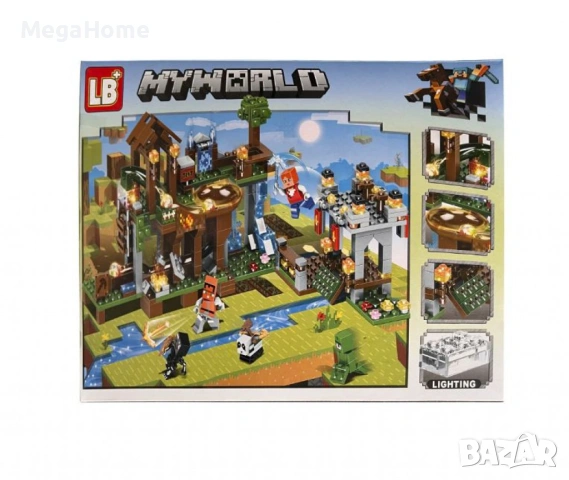 Детски Конструктор Minecraft Майнкрафт със светещи елементи , снимка 6 - Конструктори - 53450545