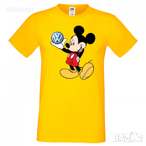 Мъжка тениска Mickey Mouse VW Подарък,Изненада,Рожден ден, снимка 10 - Тениски - 36577739