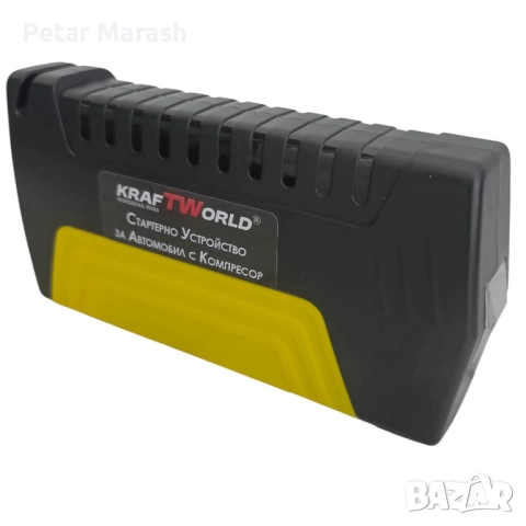 KraftWorld KW-2679 – Джъмп стартер за кола с компресор, фенер и аварийни инструменти 12V, 600A, USB, снимка 5 - Компресори - 51792990
