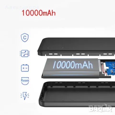 Ултра тънко преносимо зарядно устройство KUULAA power bank 10000mAh - TV500, снимка 14 - Друга електроника - 49049428