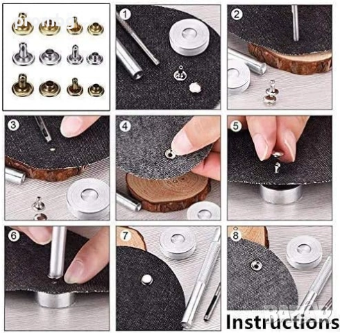 рапиди 180 бр., 2 размера, 3 цвята, и инструменти за монтаж, снимка 2 - Други инструменти - 33057495