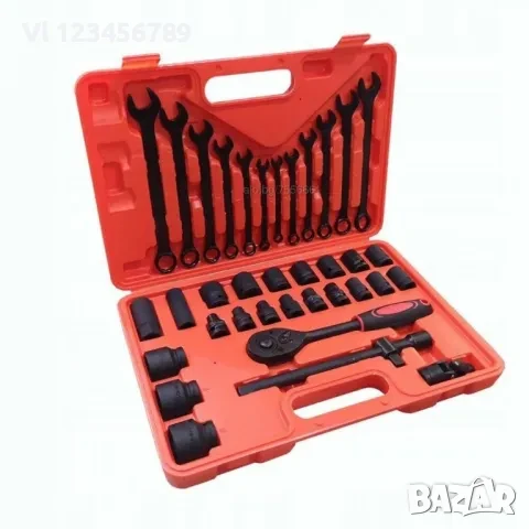 Гедоре с ударни ковани вложки WMC 37 части, на 1/2”, снимка 2 - Гедорета - 50828250