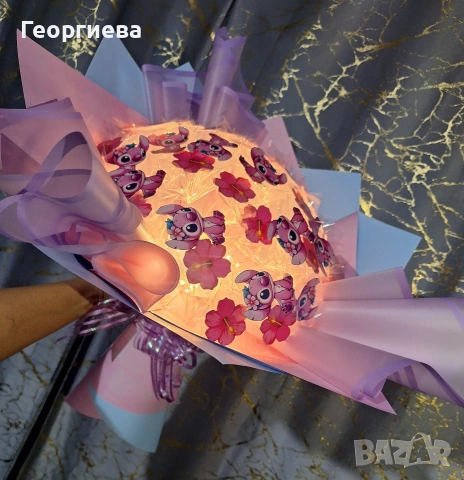 ПРОМОЦИЯ‼️💖 Светещи букети "Лило" и "Стич"