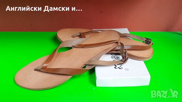 Английски дамски сандали естествена кожа, снимка 3 - Сандали - 28686644
