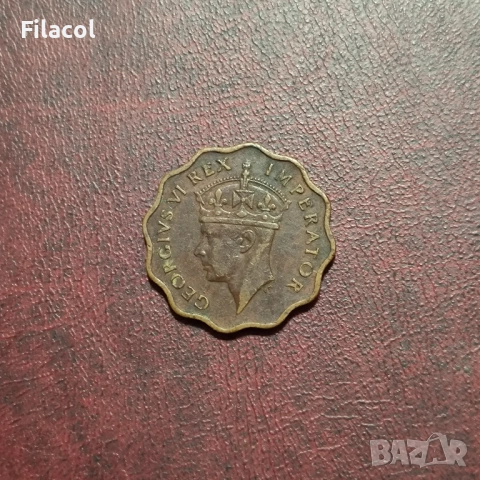 Кипър 1 пиастър 1942 г. Крал Джордж VI, снимка 2 - Нумизматика и бонистика - 52775004