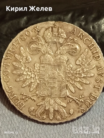 Сребърна монета талер 1780г. Мария Терезия Австро-Унгария рядка за КОЛЕКЦИЯ 52271, снимка 14 - Нумизматика и бонистика - 52432739