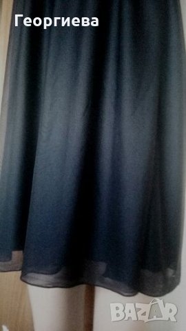 НОВА, с етикет черна рокля с тюл 👗🍀 L р-р👗🍀 арт.275, снимка 4 - Рокли - 27318397