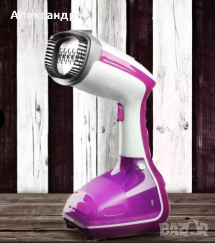 Уред за вертикално гладене с пара Voltz, 1000W, 280 мл., Бял с лилаво, снимка 1