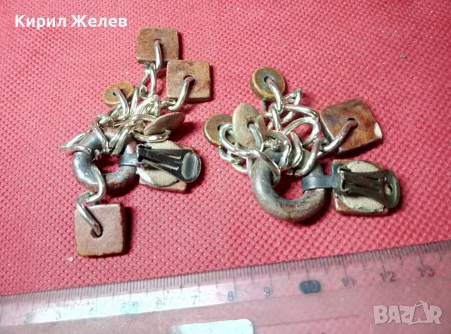 ШАРМАНТНИ ХЕНД МЕЙТ ЕТНО АРТ КЛИПС ОБЕЦИ от КЪСЧЕТА КОКОСОВ ОРЕХ и ЗЛАТИСТИ ВЕРИЖКИ 38875, снимка 8 - Обеци - 47297690