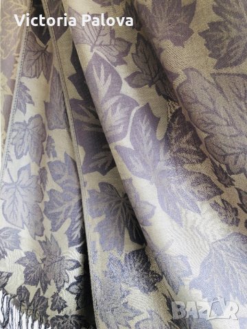 Голям двулицев шал,модерен нюдов цвят, снимка 7 - Шалове - 27221912