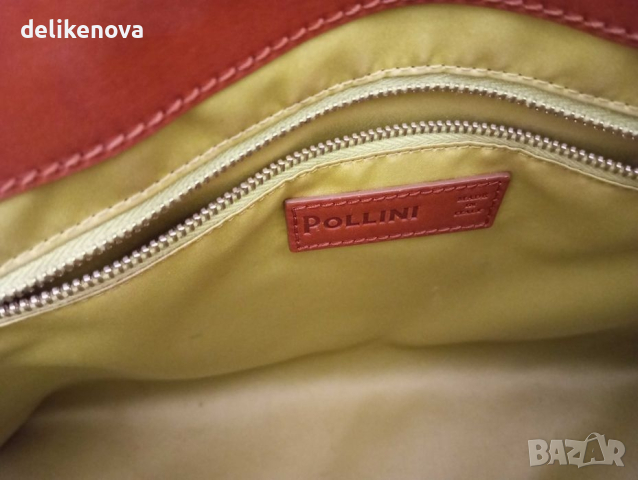 Pollini. Italy. Кожена чанта, снимка 6 - Чанти - 44890676