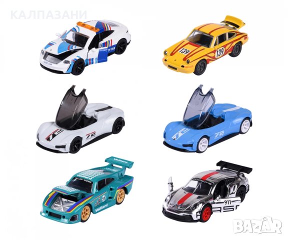 Коли Porsche Motorsport Deluxe, 6 вида Majorette 212053161, снимка 3 - Коли, камиони, мотори, писти - 44112464