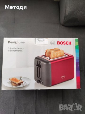 Bosch DesignLine TAT3P424DE тостер, червен