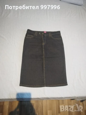 дънкова пола, снимка 7 - Поли - 50990255