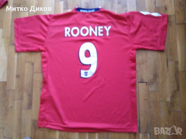 Футболна тениска на Англия №9 Уейн Рууни размер С-М, снимка 4 - Футбол - 37880299