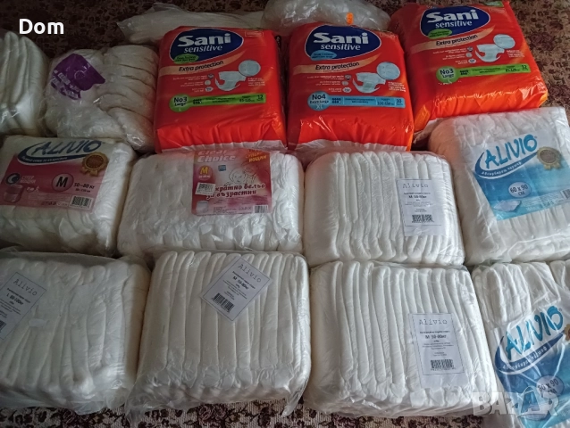 Голям лот памперси,нощни гащи,пелени,анатомични парчета за възрастни