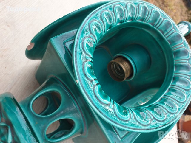 Голям порцеланов външен фенер за стена, снимка 11 - Антикварни и старинни предмети - 42958588