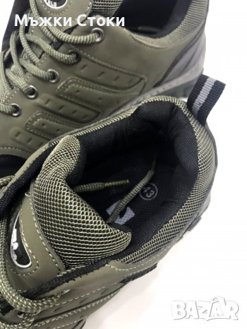 Мъжки Зимни маратонки, Зелени кожени, снимка 6 - Маратонки - 38071456