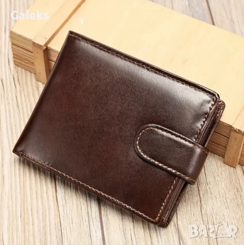 Мъжки луксозен и защитен, тъмнокафяв голям кожен портфейл!, снимка 10 - Портфейли, портмонета - 51041930